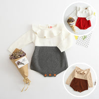 Load image into Gallery viewer, Baby Kid Unisex Color-blocking Crochet Rompers Wholesale 22032308
