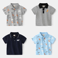 Load image into Gallery viewer, Sumer Animal Print Kid Boy Polo Shirt Wholesale 4697638
