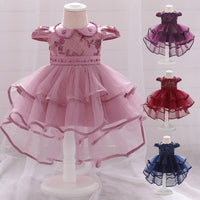 Load image into Gallery viewer, Baby Girls Solid Color Embroidered Birthday Party Princess Dresses Wholesale 47445788
