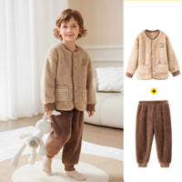 Load image into Gallery viewer, Kid Girls Boys Winter Solid Color Sleepwears Wholesale 24102301
