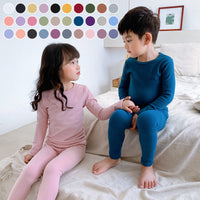 Load image into Gallery viewer, 2 Pieces Set Baby Kid Unisex Solid Color Tops And Pants Wholesale 508212396
