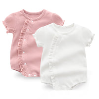 Load image into Gallery viewer, Baby Girls Solid Color Rompers Wholesale 517410826
