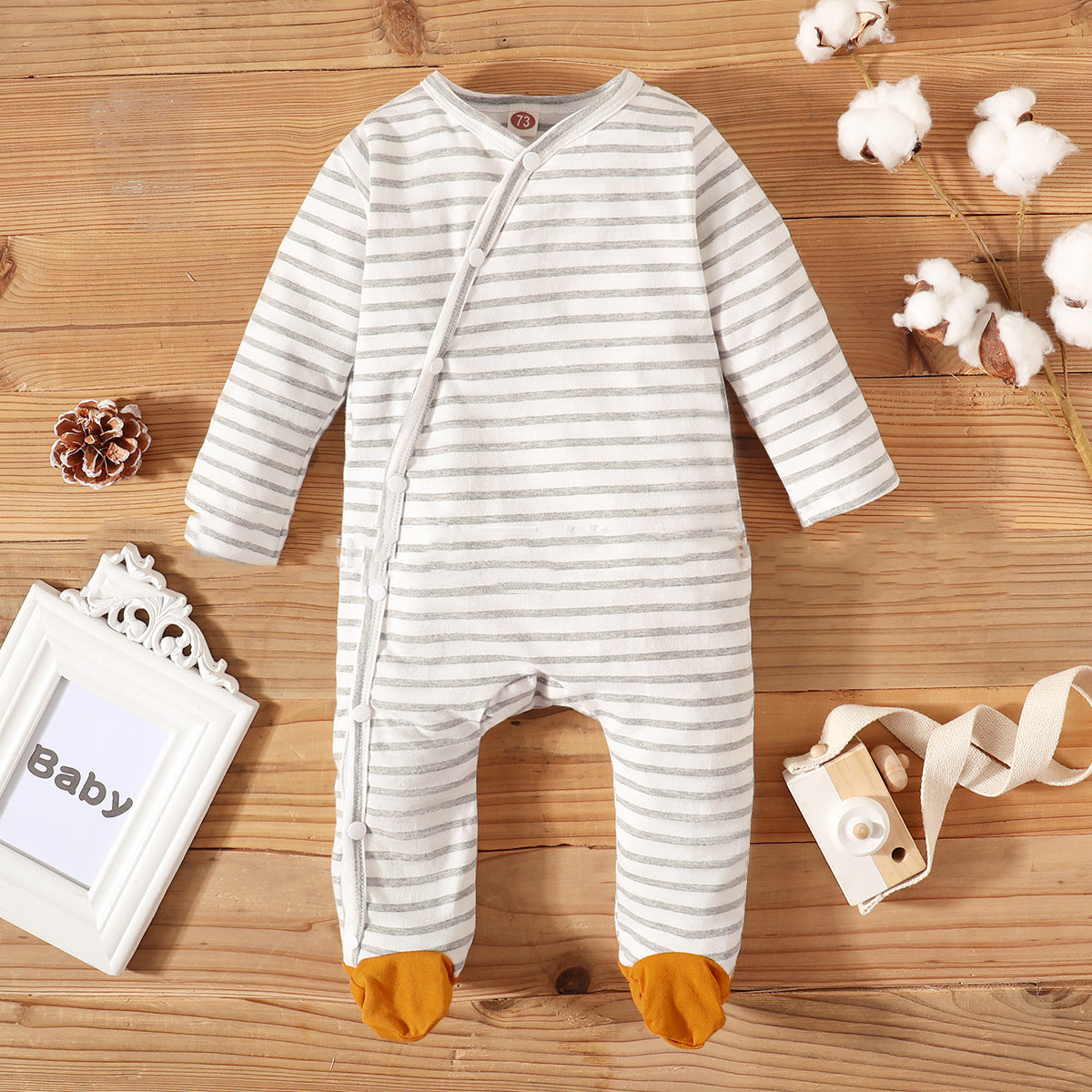 Baby Girls Striped Jumpsuits Wholesale 712716491