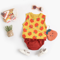 Load image into Gallery viewer, 2 Pieces Set Baby Kid Girls Fruit Print Tank Tops And Solid Color Shorts Wholesale 356611930

