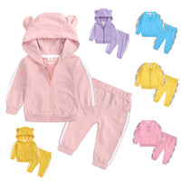 Load image into Gallery viewer, 2 Pieces Baby Sport Set Zipper Hooded Jacket &amp; Sweatpants Wholesale 79776145
