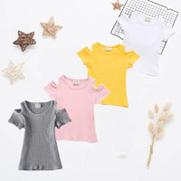 Load image into Gallery viewer, Baby Kid Girls Solid Color T-Shirts Wholesale 22051002
