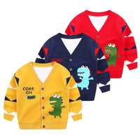 Load image into Gallery viewer, Kid Boy Come On Baby Dinosaur Knit Cardigan Wholesale 86925194

