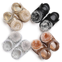 Load image into Gallery viewer, Infant Baby Girl Pom Pom Leopard Prewalker Sandals Wholesale 37422004
