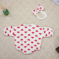 Load image into Gallery viewer, Baby Girls Love heart Print Rompers Wholesale 99178605
