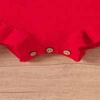 Load image into Gallery viewer, Baby Girls Solid Color Embroidered Christmas Rompers Wholesale 25101512
