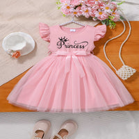Load image into Gallery viewer, Kid Girls Solid Color Letters Dresses Wholesale 25070829
