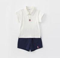 Load image into Gallery viewer, 2 Pieces Set Baby Kid Boys Sports Solid Color T-Shirts And Shorts Wholesale 26061736
