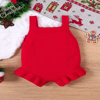Load image into Gallery viewer, Baby Girls Solid Color Embroidered Christmas Rompers Wholesale 25101512
