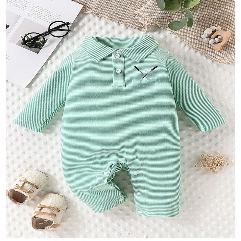 Baby Boys Striped Color-blocking Jumpsuits Wholesale 25021042