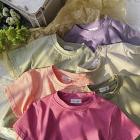 Load image into Gallery viewer, 2 Pieces Set Baby Kid Girls Solid Color Tops And Shorts Wholesale 240409136
