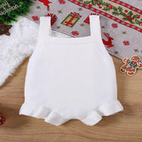 Load image into Gallery viewer, Baby Girls Solid Color Embroidered Christmas Rompers Wholesale 25101512
