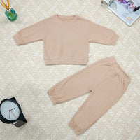 Load image into Gallery viewer, 2 Pieces Set Baby Unisex Solid Color Tops And Pants Wholesale 220831508
