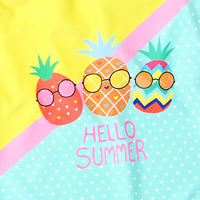Load image into Gallery viewer, Hello Summer Pineapple Print Girl Swimsuit Wholesale 04382410
