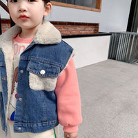 Load image into Gallery viewer, Kid Fleece Denim Vest Wholesale 04926421
