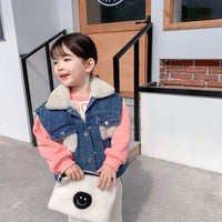 Load image into Gallery viewer, Kid Fleece Denim Vest Wholesale 04926421
