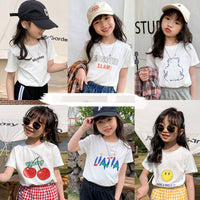 Load image into Gallery viewer, Baby Kid Girls Letters Fruit Animals Expression Print T-Shirts Wholesale 220317449
