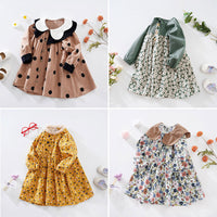 Load image into Gallery viewer, Baby Kid Girls Flower Polka dots Print Dresses Wholesale 230113183

