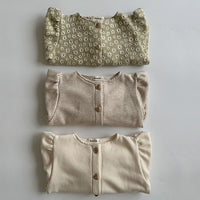 Load image into Gallery viewer, Baby Girls Solid Color Flower Print Tops Wholesale 230206515
