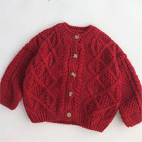 Load image into Gallery viewer, Baby Kid Unisex Solid Color Checked Cardigan Wholesale 230103598

