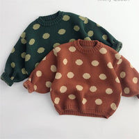 Load image into Gallery viewer, Baby Kid Unisex Polka dots Crochet Sweaters Wholesale 220914559
