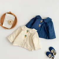 Load image into Gallery viewer, Baby Girls Flower Embroidered Jackets Outwears Wholesale 221130228
