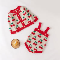 Load image into Gallery viewer, Baby Kid Girls Fruit Crochet Cardigan Rompers Wholesale 220817465
