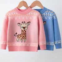 Load image into Gallery viewer, Baby Kid Girls Animals Cartoon Print Sweaters Wholesale 221130142
