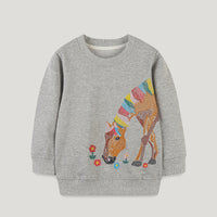 Load image into Gallery viewer, Baby Kid Girls Flower Animals Print Hoodies Swearshirts Wholesale 221221226
