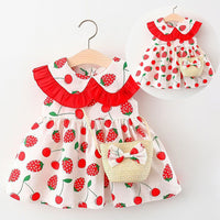 Load image into Gallery viewer, Baby Girls Fruit Dresses Wholesale 220330177
