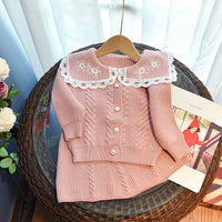 Load image into Gallery viewer, 2 Pieces Set Baby Kid Girls Lace Embroidered Cardigan And Solid Color Skirts Wholesale 220927243
