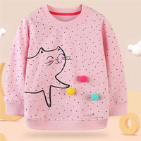 Load image into Gallery viewer, Baby Kid Girls Polka dots Cartoon Print Hoodies Swearshirts Wholesale 22090218
