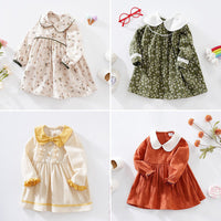 Load image into Gallery viewer, Baby Kid Girls Flower Polka dots Print Dresses Wholesale 230113183
