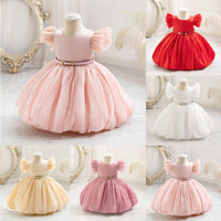 Load image into Gallery viewer, Baby Kid Girls Solid Color Princess Dresses Wholesale 327821389
