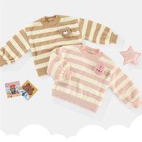 Load image into Gallery viewer, Baby Kid Girls Striped Cartoon Sweaters Wholesale 231019141
