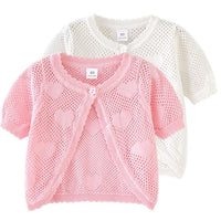 Load image into Gallery viewer, Baby Kid Girls Love heart Embroidered Cardigan Wholesale 22120610
