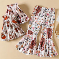 Load image into Gallery viewer, Baby Kid Girls Flower Print Pants Wholesale 221117274
