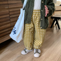 Load image into Gallery viewer, Baby Kid Girls Checked Pants Wholesale 220916478
