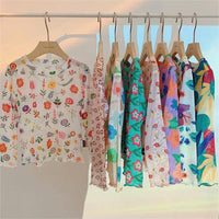 Load image into Gallery viewer, Baby Kid Girls Flower Leopard Print Tops Wholesale 22060844
