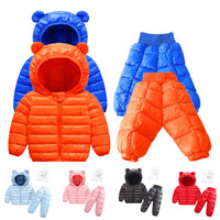 Load image into Gallery viewer, 2 Pieces Set Baby Kid Unisex Solid Color Jackets Outwears And Pants Wholesale 221107462
