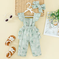 Load image into Gallery viewer, Baby Girls Flower Print Jumpsuits Wholesale 20240410
