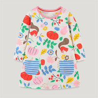 Load image into Gallery viewer, Baby Kid Girls Flower Cartoon Print Dresses Wholesale 220902500
