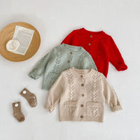Load image into Gallery viewer, Baby Girls Solid Color Cardigan Wholesale 220929305
