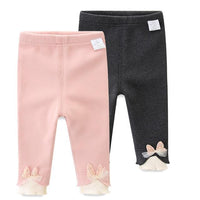 Load image into Gallery viewer, Baby Kid Girls Color-blocking Bow Muslin&amp;Ribbed Pants Wholesale 221018345
