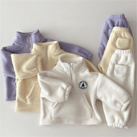 Load image into Gallery viewer, 2 Pieces Set Baby Kid Unisex Plant Print Hoodies Swearshirts And Solid Color Pants Wholesale 221021226
