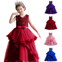 Load image into Gallery viewer, Kid Big Kid Girls Bow Christmas Birthday Party Dresses Princess Dresses Wholesale 221216416
